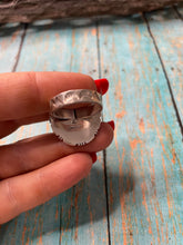 Load image into Gallery viewer, Old Pawn Navajo Sterling Silver &amp; Turquoise Ring Size 8
