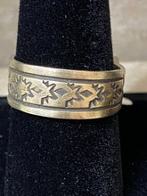 Load image into Gallery viewer, Sterling Silver Tribal Ring Size 9.5