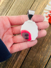 Load image into Gallery viewer, Handmade Sterling Silver, Fordite &amp; Turquoise Cluster Pendant