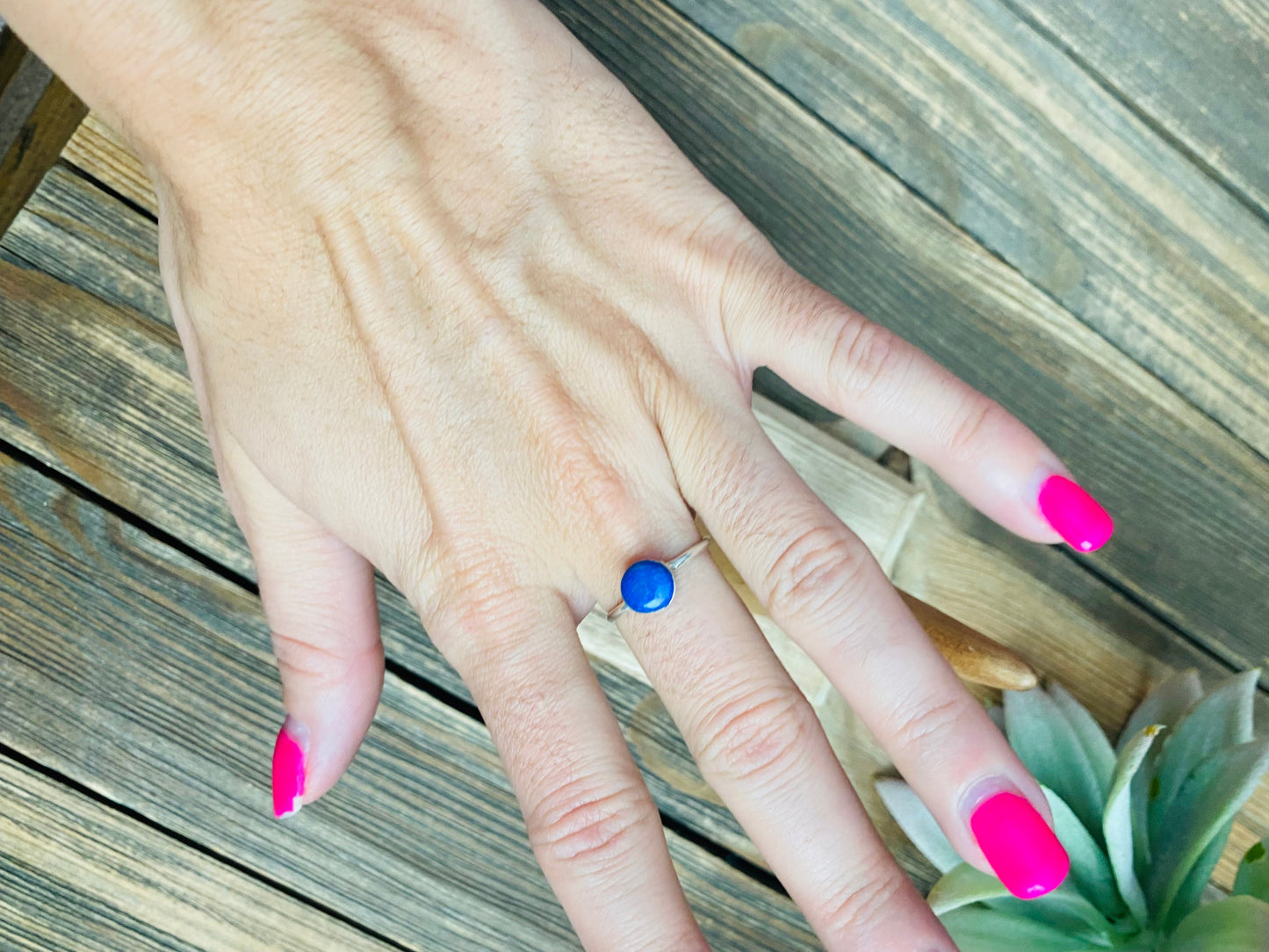 Navajo Denim Lapis & Sterling Silver Ring