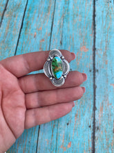 Load image into Gallery viewer, Navajo Sonoran Mountain Turquoise And Sterling Silver Statement Ring Size 7