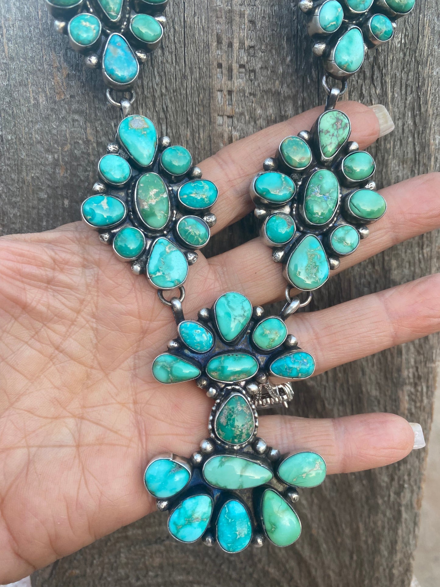 Sheila Becenti Royston Turquoise Drop Necklace Set