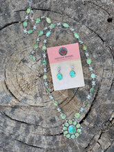 Load image into Gallery viewer, Navajo Sterling Silver Sonoran Gold and Sonoran Mountain Turquoise Necklace Set