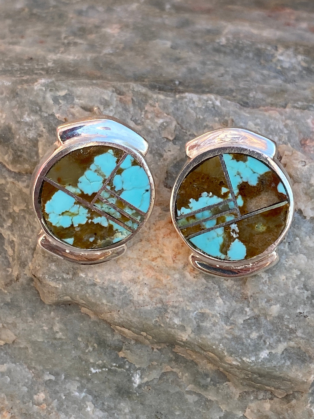 Turquoise & Sterling Silver Stud Earrings