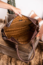 Load image into Gallery viewer, The Barbosa Floral Tooled Tote - Light Brown