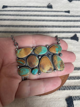 Load image into Gallery viewer, Navajo Sterling Silver &amp; Turquoise Rectangle Necklace By Jacquline Silver