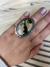 Load image into Gallery viewer, Navajo Turquoise &amp; Sterling Silver Ring Size 7 Signed  Russell Sam