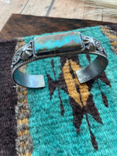 Load image into Gallery viewer, Navajo Turquoise &amp; Sterling Silver Cuff Bracelet Signed Jacquline Silver