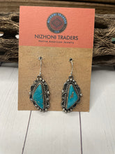 Load image into Gallery viewer, Navajo Sterling Silver &amp; Turquoise Dangle Earrings Signed Sheila Becenti