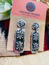 Load image into Gallery viewer, Navajo Sterling Silver Concho Dangle Earrings By Leander Tahe