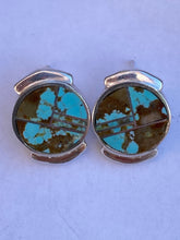 Load image into Gallery viewer, Turquoise &amp; Sterling Silver Stud Earrings