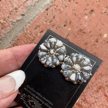 Load image into Gallery viewer, White Buffalo Cluster Post Earrings