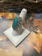Load image into Gallery viewer, Handmade Mojave Turquoise &amp; Topaz Adjustable Ring