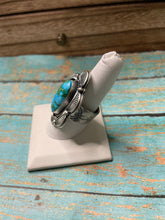 Load image into Gallery viewer, Navajo Sonoran Mountain Turquoise And Sterling Silver Statement Ring Size 8