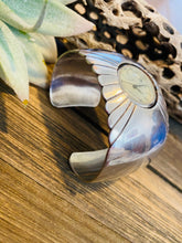 Load image into Gallery viewer, Old Pawn Vintage Navajo Hand Stamped Sterling Silver Watch Cuff