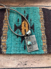 Load image into Gallery viewer, Navajo Golden Hills Turquoise &amp; Tufa Cast Bear Paw Pendant Signed