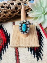Load image into Gallery viewer, Handmade Sterling Silver, Turquoise &amp; Opal Cluster Adjustable Ring