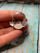 Load image into Gallery viewer, Old Pawn Navajo Sterling Silver &amp; Turquoise Ring Size 9.5