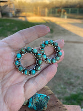 Load image into Gallery viewer, Circle Handmade Royston Turquoise Post Earrings