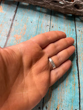 Load image into Gallery viewer, Old Pawn Navajo Sterling Silver &amp; Light Blue Larimer Ring Size 8.5