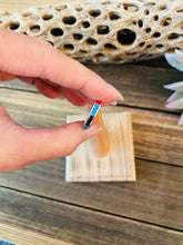 Load image into Gallery viewer, Zuni Sterling Silver &amp; Multicolor Opal Inlay Band Ring Size 5.75