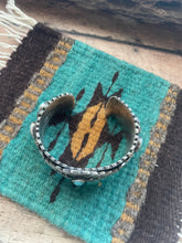Load image into Gallery viewer, Navajo Sterling Cuff &amp; Kingman Turquoise Cuff Bracelet Signed