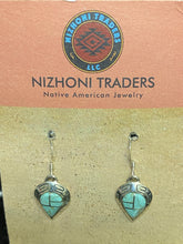 Load image into Gallery viewer, Turquoise &amp; Sterling Silver Drop Dangle Earrings