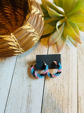 Load image into Gallery viewer, Navajo Handmade Beaded Hoop Earrings