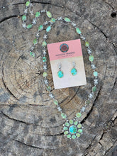 Load image into Gallery viewer, Navajo Sterling Silver Sonoran Gold and Sonoran Mountain Turquoise Necklace Set