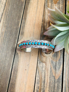 Navajo Turquoise & Sterling Silver Cuff Bracelet