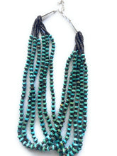 Load image into Gallery viewer, Navajo Turquoise Heishi 6 Strand Beaded Necklace