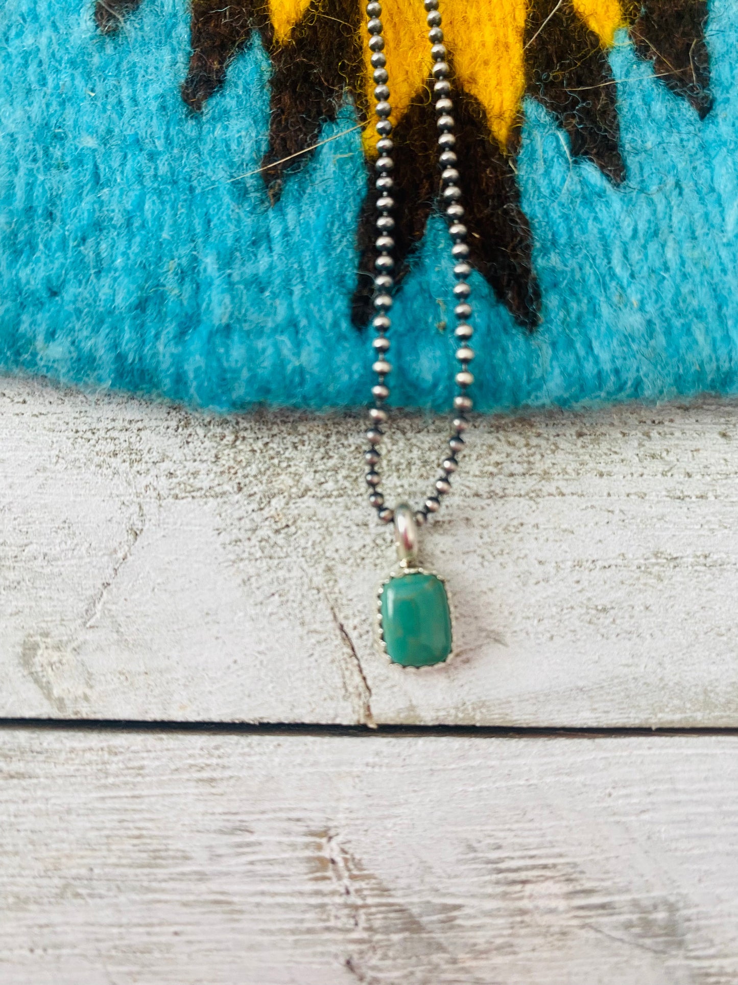 Navajo Sterling Silver & Turquoise Mini Pendant