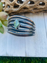 Load image into Gallery viewer, Vintage Navajo Turquoise &amp; Sterling Silver Cuff Bracelet signed