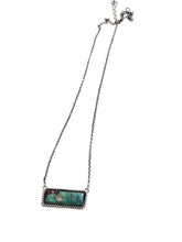 Load image into Gallery viewer, Navajo Sterling Silver &amp; Royston Turquoise Bar Necklace