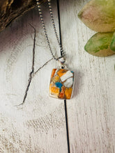 Load image into Gallery viewer, Sterling Silver &amp; Multi Stone Spice Rectangle Pendant