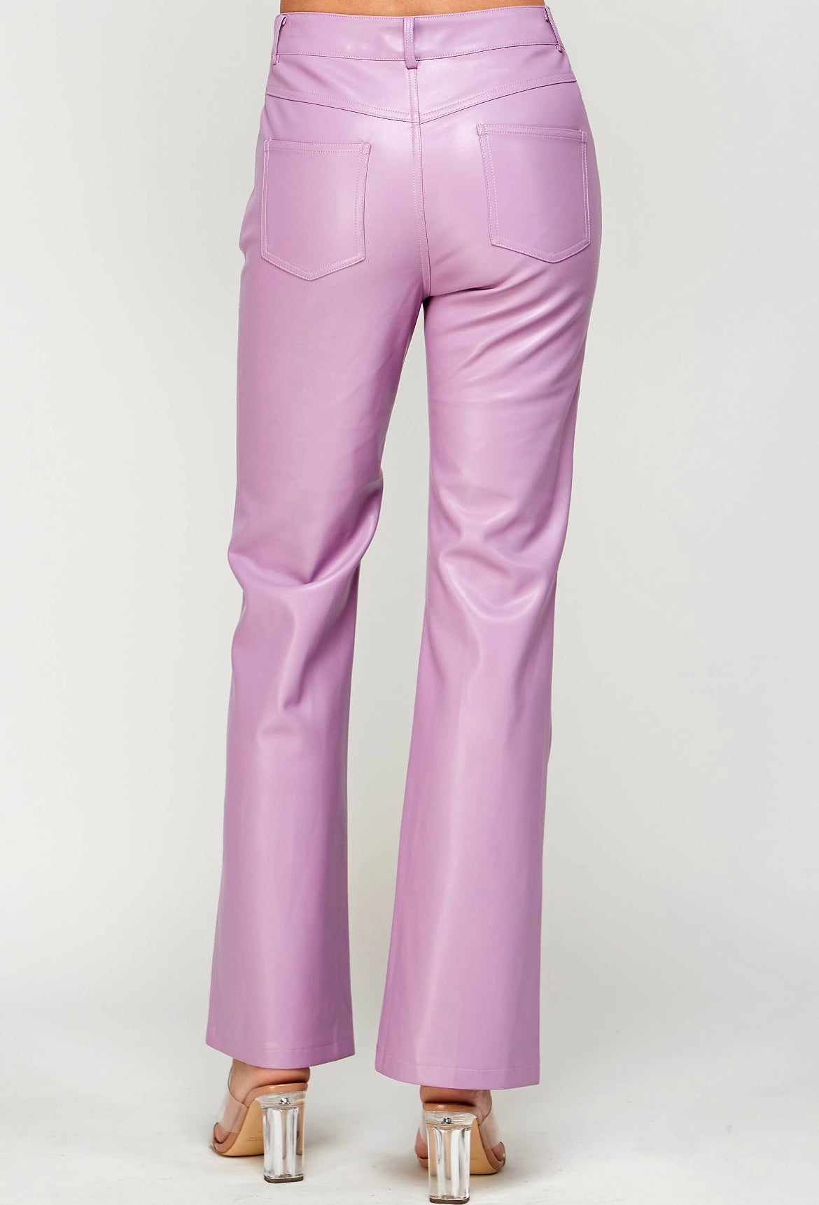 Lilac Pleather Flares