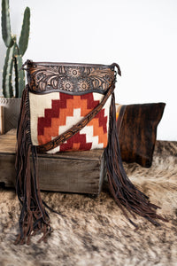 The Maddox Saddle Blanket Purse - Rust