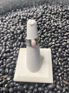 Navajo Pink Conch Tufa Cast Ring Signed Size 5