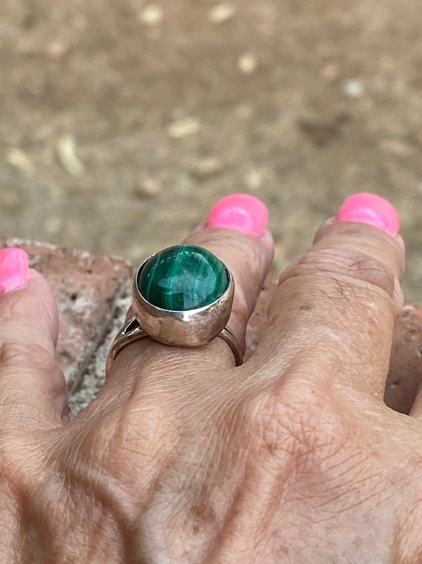 Navajo Malachite & Sterling Silver Rings