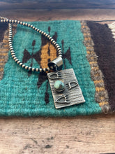 Load image into Gallery viewer, Navajo Golden Hills Turquoise &amp; Tufa Cast Bear Paw Pendant Signed