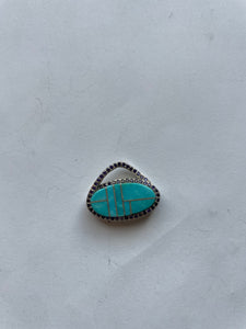 Navajo Sterling Silver & Turquoise Inlay Pendant