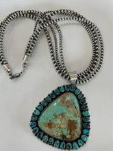 Load image into Gallery viewer, Navajo Turquoise &amp; Sterling Silver 3 Strand Necklace Signed B. Yellowhorse