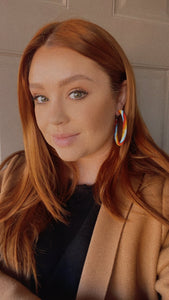 Navajo Beaded Hoop Earrings