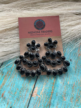 Load image into Gallery viewer, Navajo Sterling Silver &amp; Black Onyx Dangle Earrings Signed