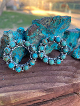 Load image into Gallery viewer, Circle Handmade Royston Turquoise Post Earrings