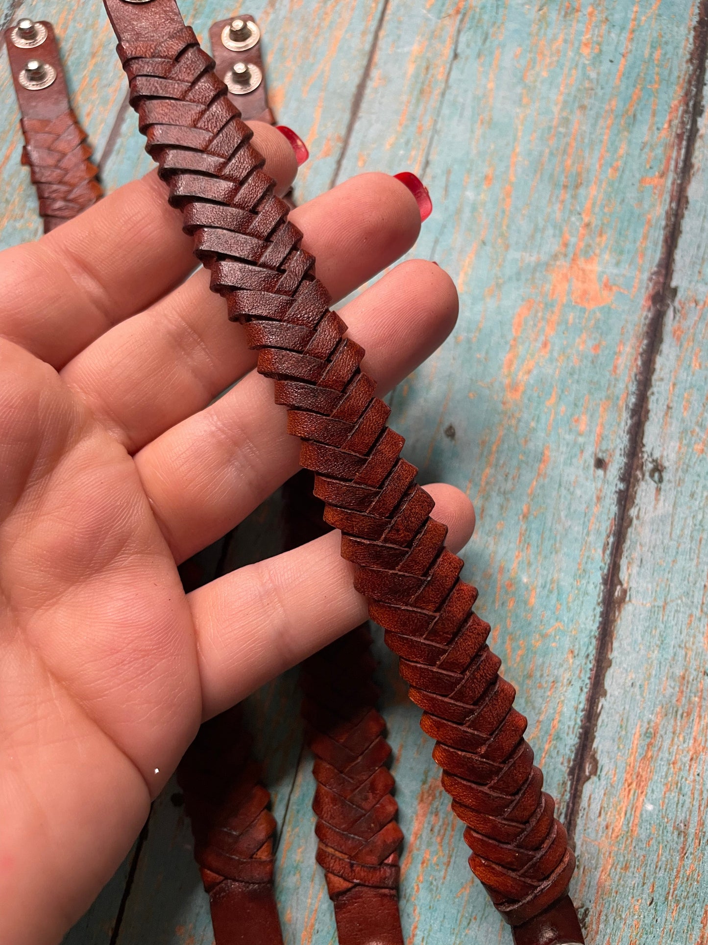 Handmade Brown Leather Bracelet