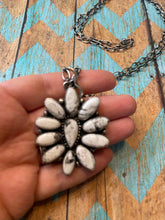 Load image into Gallery viewer, Navajo White Buffalo And Sterling Silver Necklace