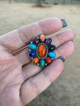 Load image into Gallery viewer, Vintage Navajo Multi Stone pin pendant