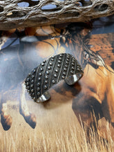 Load image into Gallery viewer, Navajo Sterling Silver Cuff Bracelet Signed
