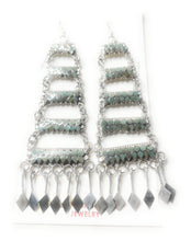 Load image into Gallery viewer, Zuni Sterling Silver &amp; Royston Turquoise Dangle Earrings